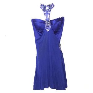 Lexa Vonn Blue sequin bodycon Dynasty dress